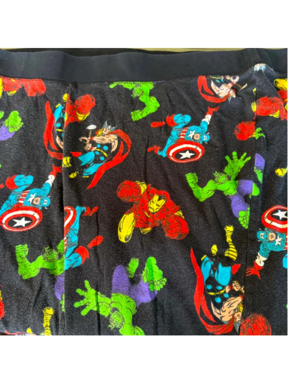 Boys Amazon Essentials Marvel Pajama Bottoms XXL Black Multi-color